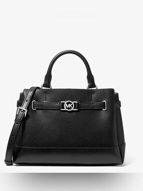 NWT Reed Small Pebbled Leather Satchel in
BLACK